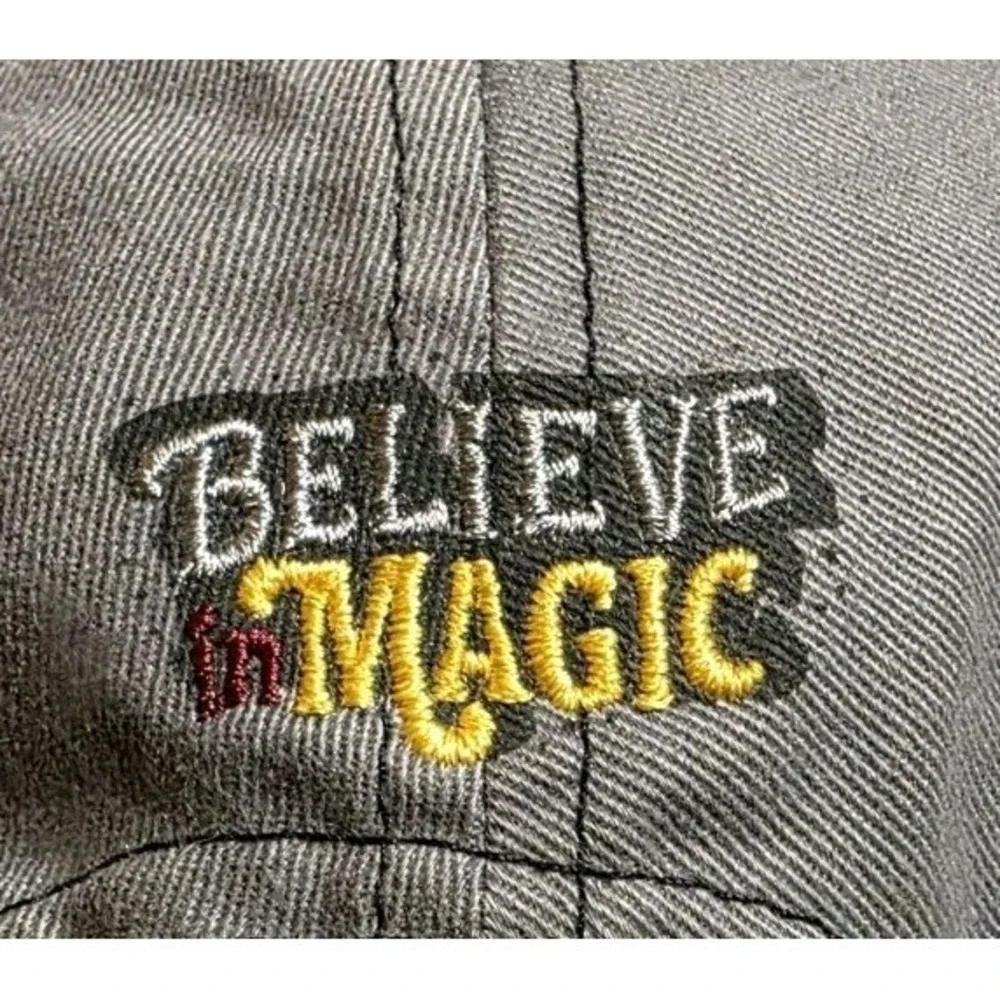 2013‎ Walt Disney World Believe In Magic Cap Hat Adult Adjustable Gray Cotton
